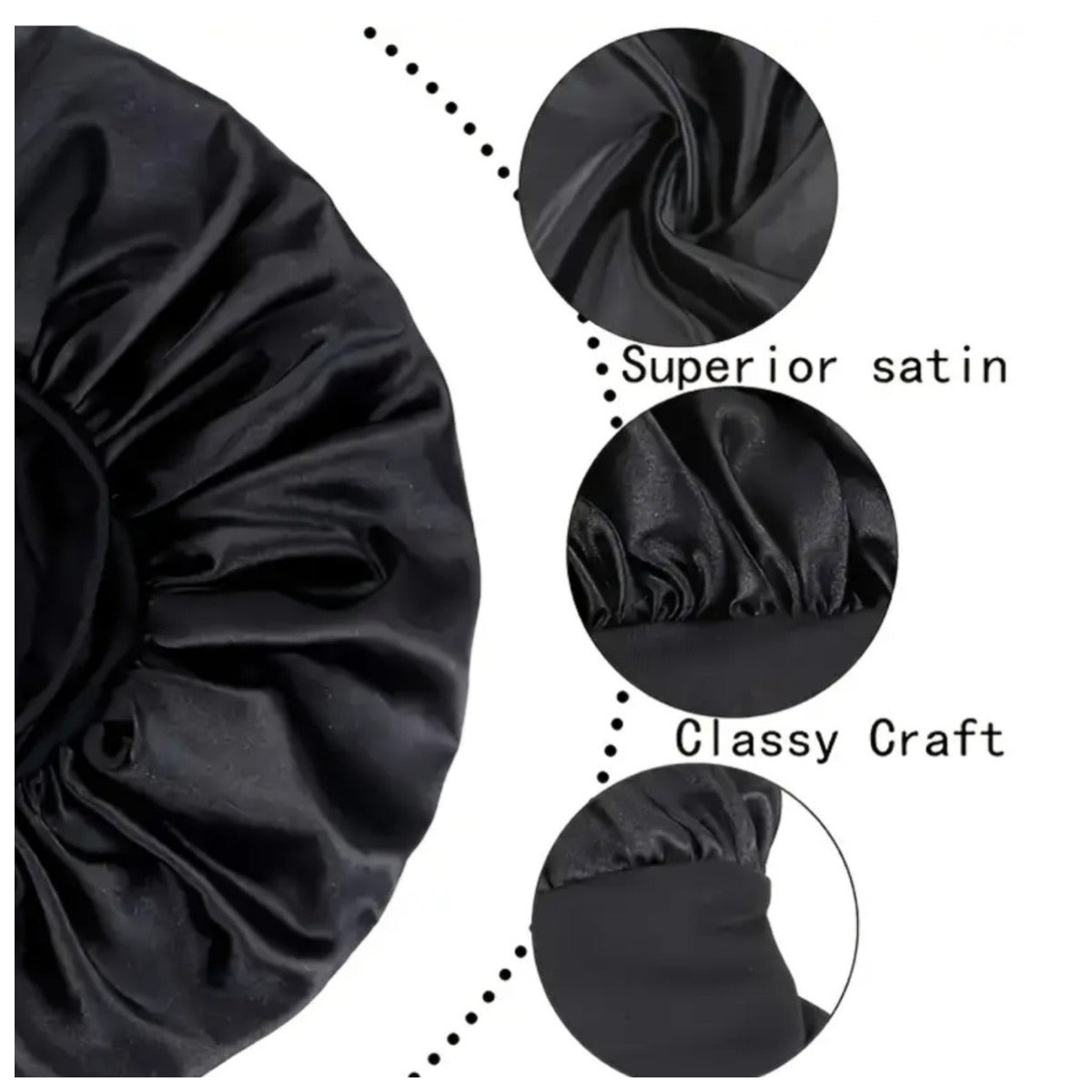 Bonnet Satin Cheveux Nuit, Bonnet De Nuit Satin, Bonnet Soie Cheveux